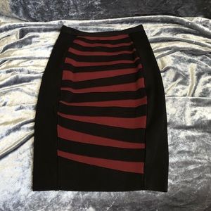Black and Burgundy INC Skirt